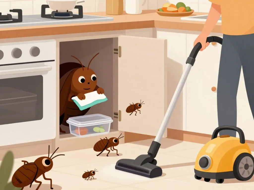 Agir contre insecte marron maison illustration