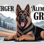 chien berger allemand gris loup élégant