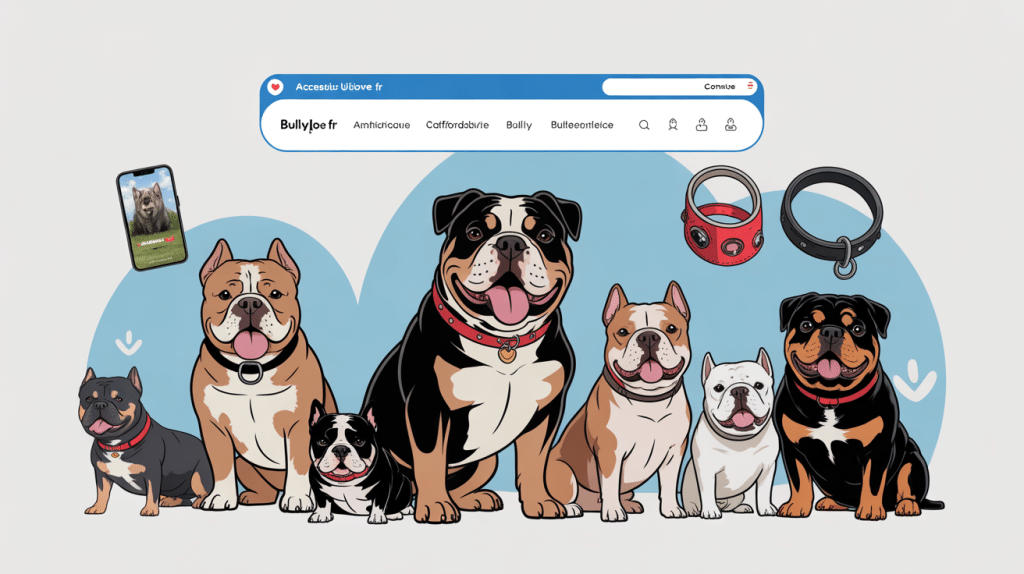 illustration univers bullylove.fr chiens bully harnais