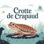 illustration crapaud sur feuille ambiance mystérieuse crotte de crapaud