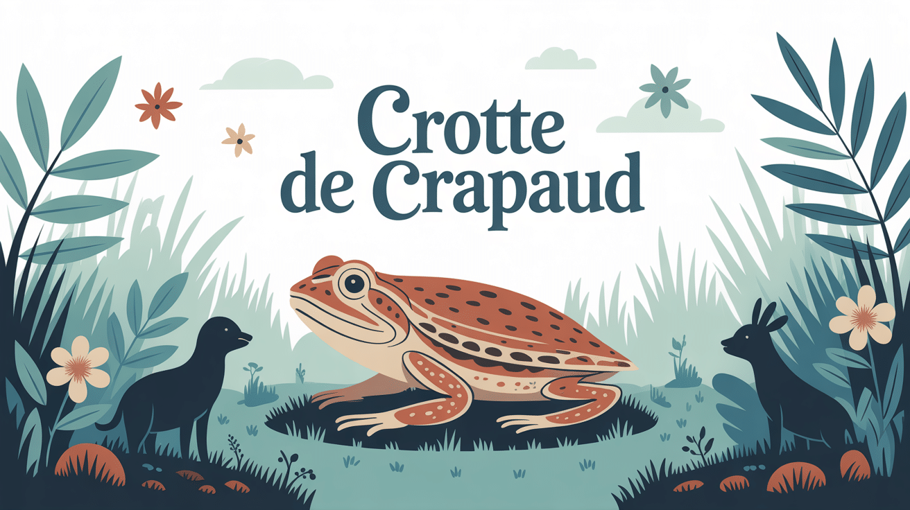 illustration crapaud sur feuille ambiance mystérieuse crotte de crapaud