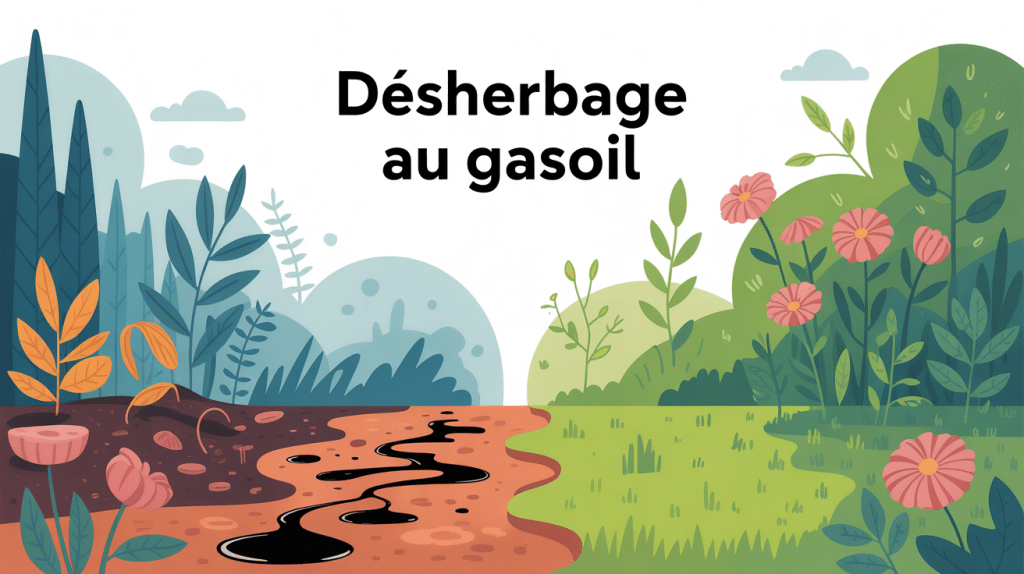 désherber au gasoil jardin pollué et côté écologique