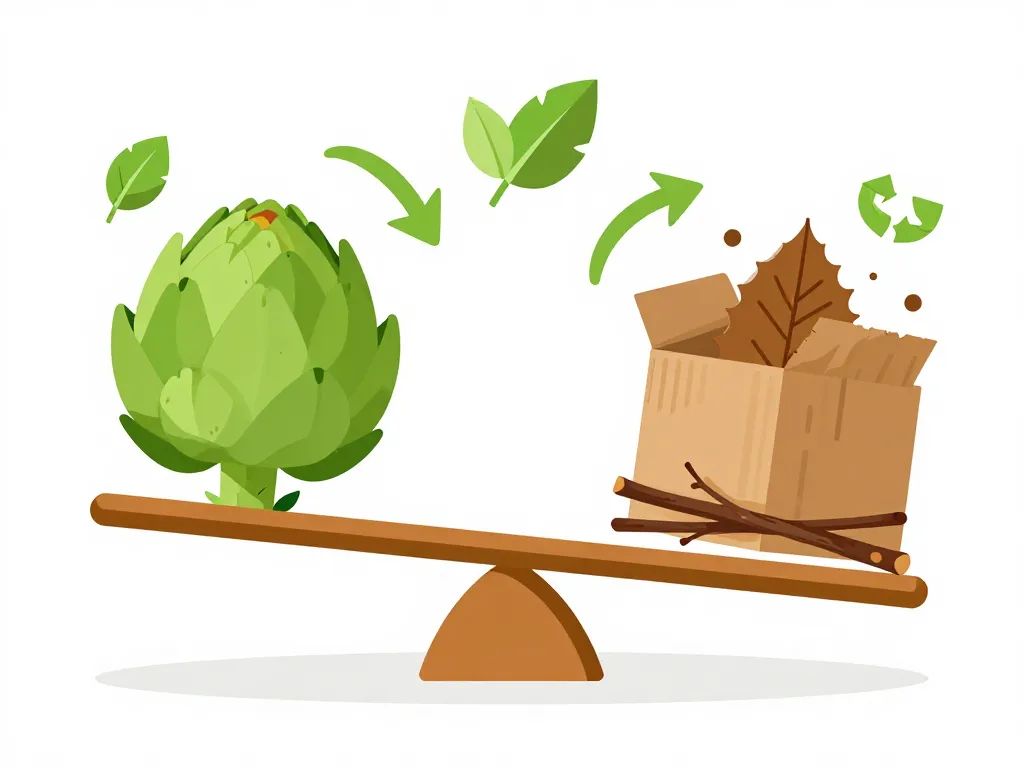 Balance artichaut compost déchets verts bruns