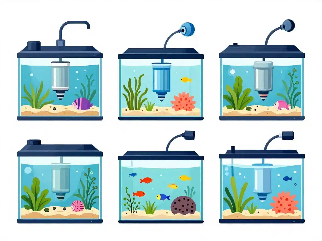 Comparatif exhausteur aquarium pour tailles poissons et crevettes