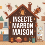 Illustration infestation insecte marron maison