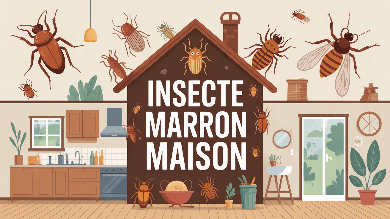 Illustration infestation insecte marron maison