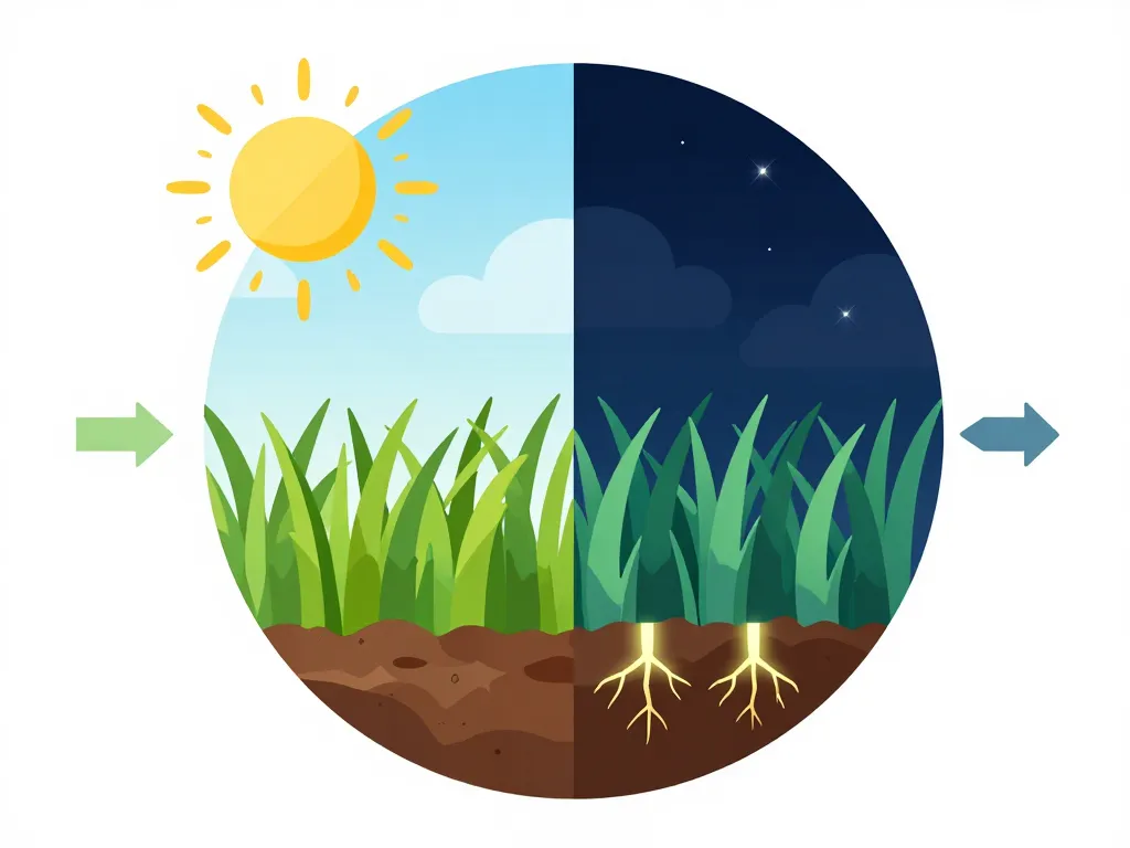 Le gazon pousse la nuit ou le jour diagramme croissance 24h
