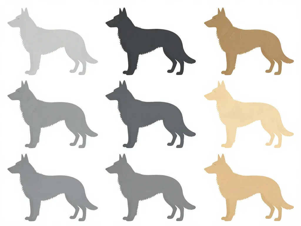 variations de robe berger allemand gris