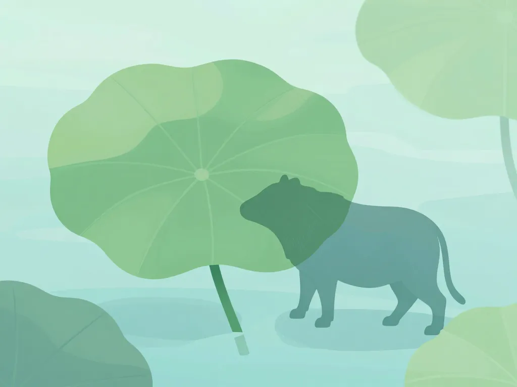 scene abstraite nenuphar animal confusion plante