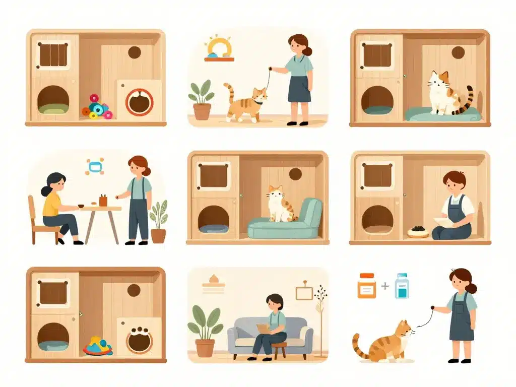 pension pour chat tarif illustration différences services confort