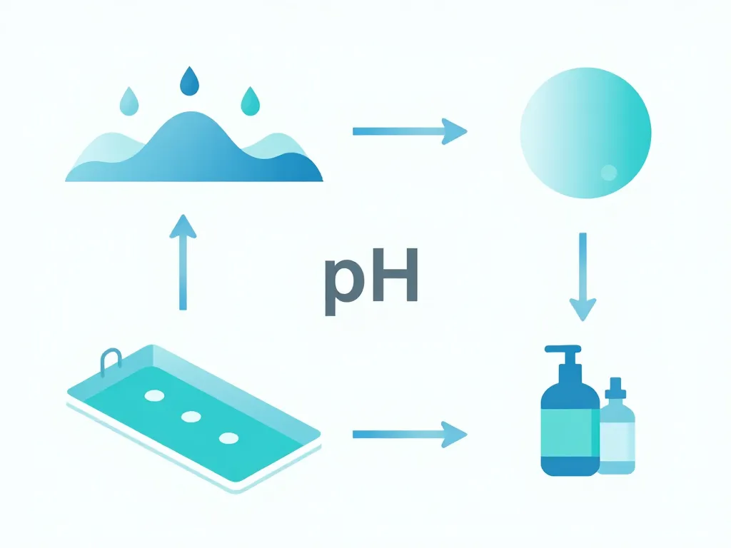 peut on mettre ph moins et chlore en même temps schema interaction piscine