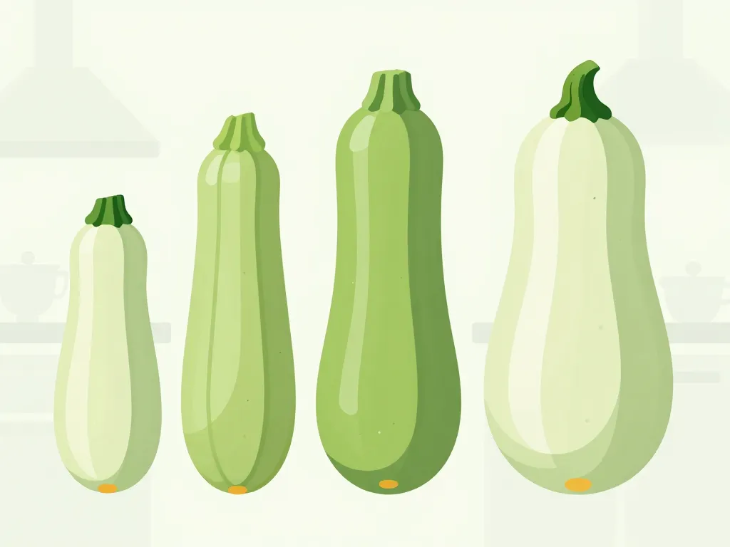 Infographie poid moyen d'une courgette différentes tailles