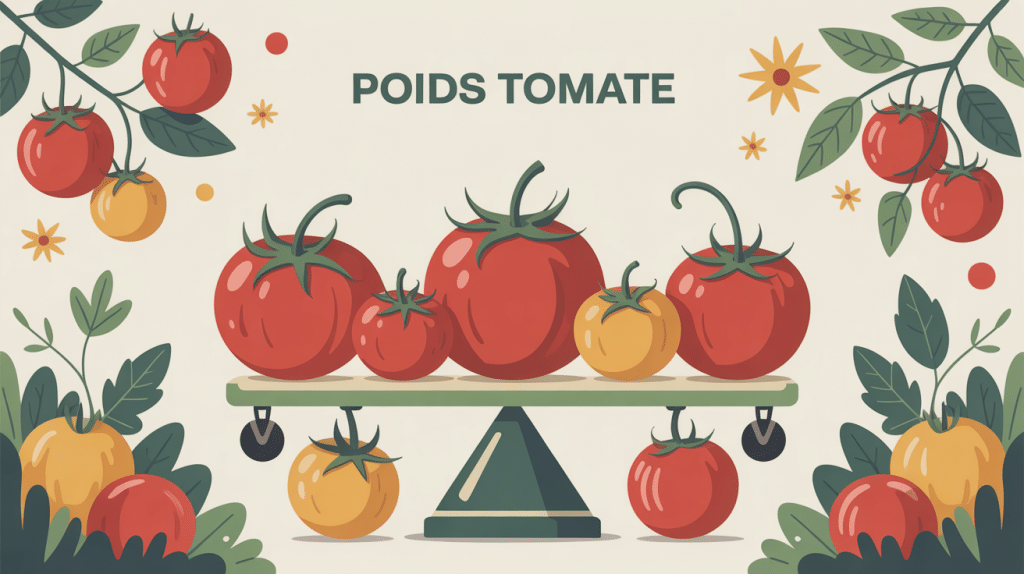 illustration poids tomate différentes variétés