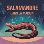 salamandre dans la maison tachetée ambiance nocturne humidité