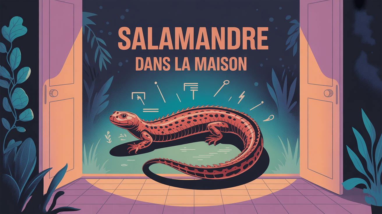 salamandre dans la maison tachetée ambiance nocturne humidité
