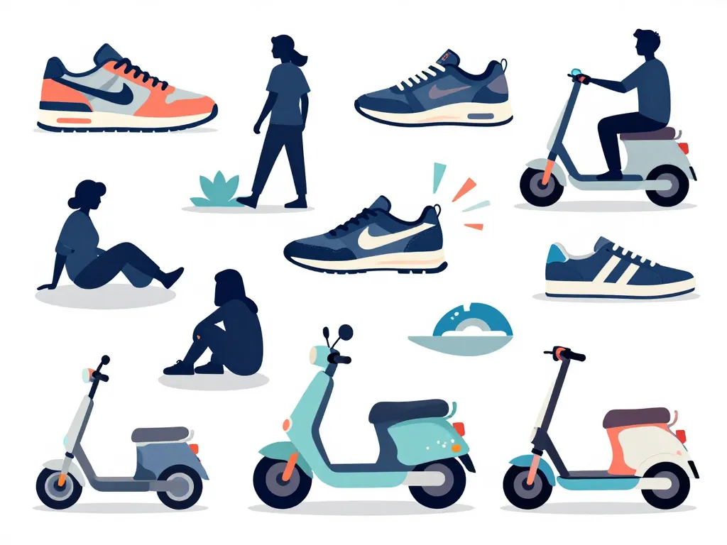 Différents produits Samsky adulte baskets et trottinette