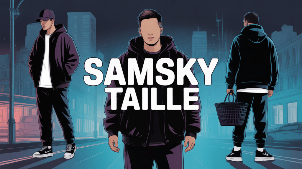Illustration de Samsky taille style streetwear silhouette urbaine