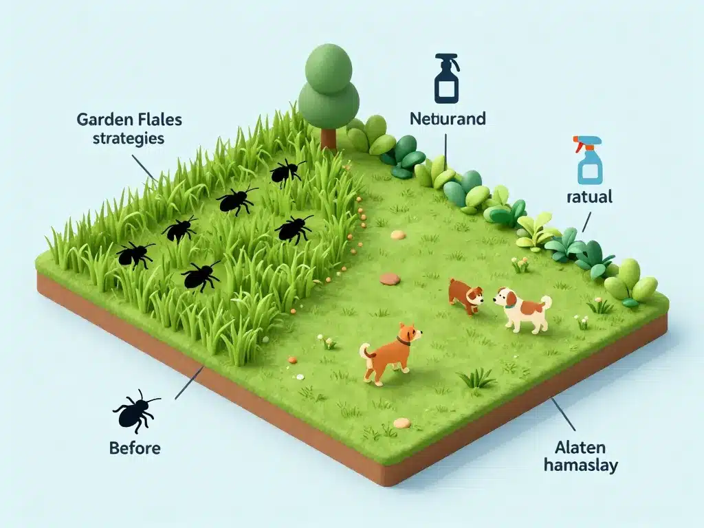 schéma solutions élimination puce de jardin