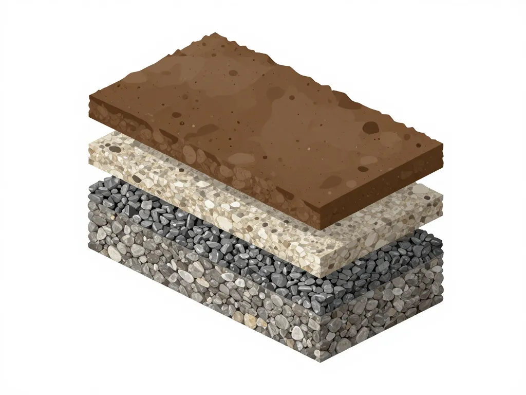 Schéma décoché allée carrossable gravier sans stabilisateur