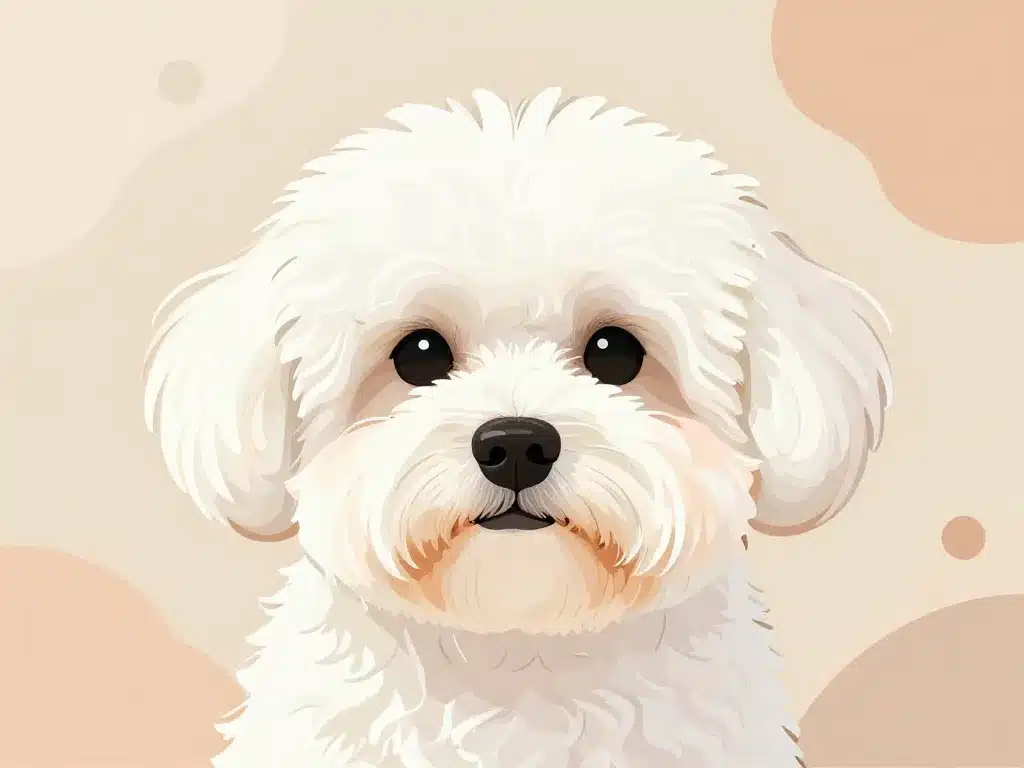 toilettage coton de Tuléar pelage unique illustration