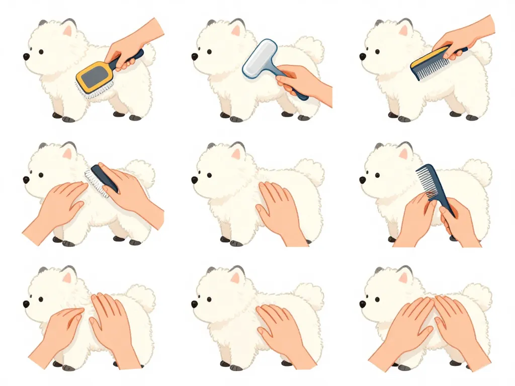 toilettage coton de Tuléar gestes brossage démêlage