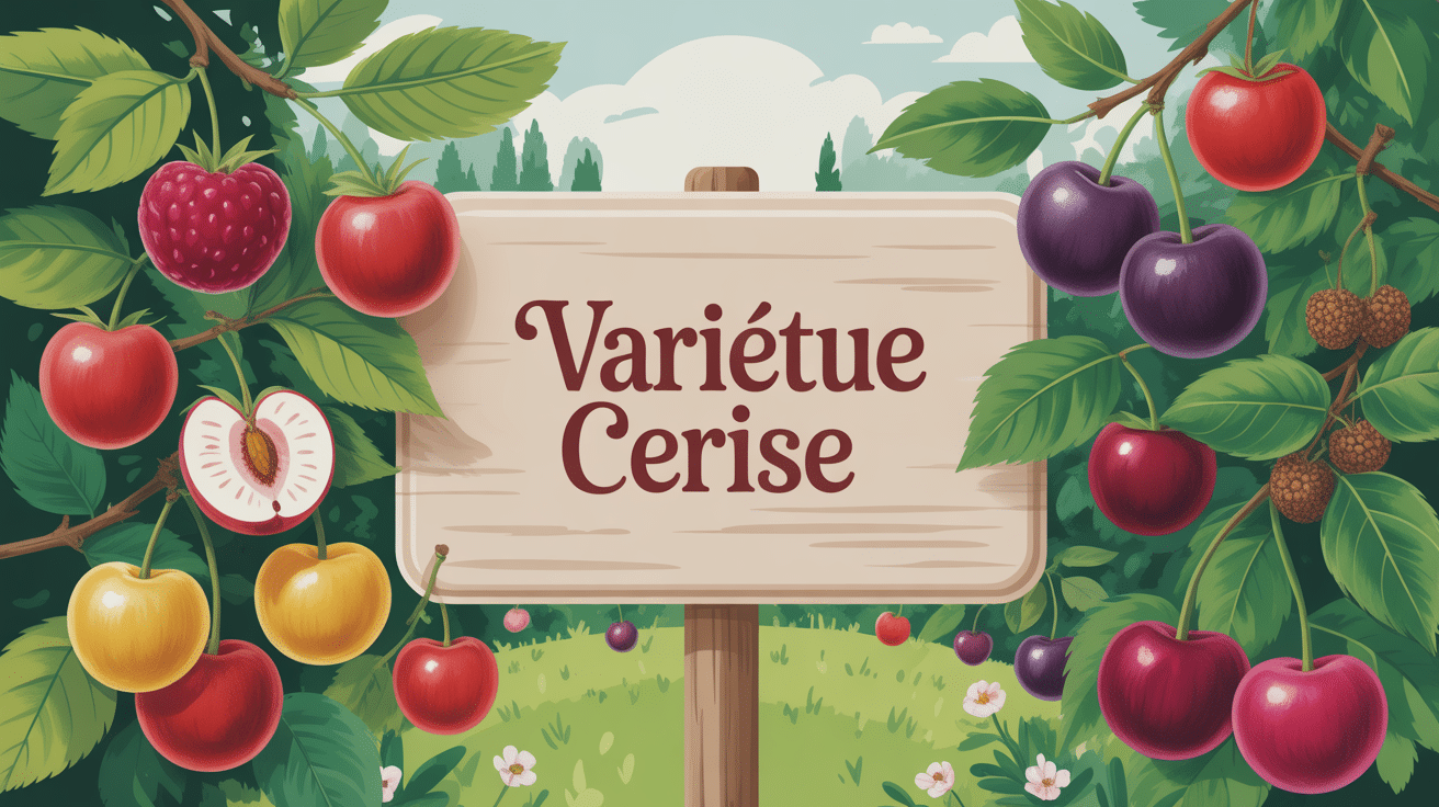 Illustration variétés cerise verger jardin