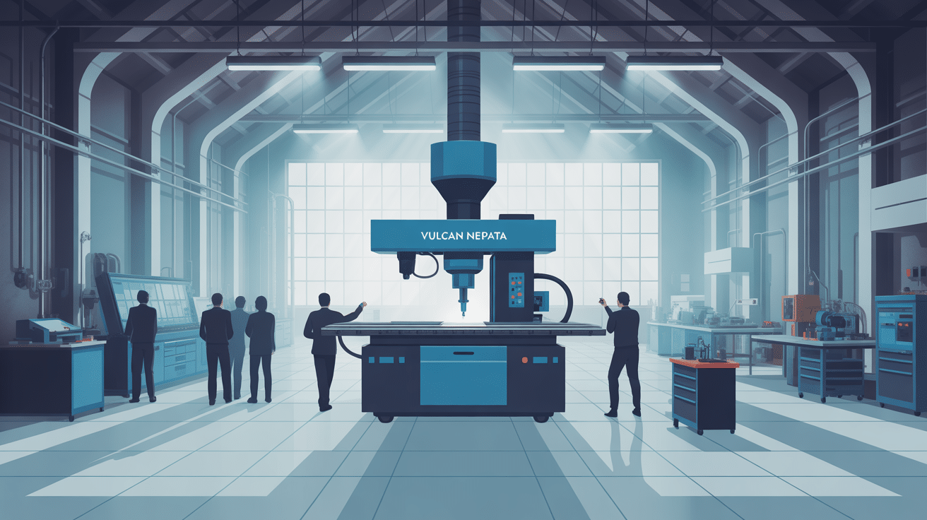 vulcan nepata machine industrielle en atelier moderne
