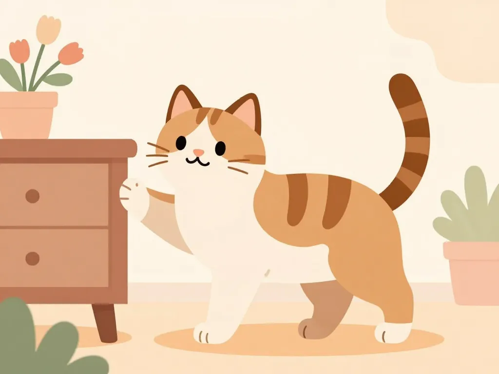 Chat zizi, gestes sexuels typiques du chat mâle, illustration