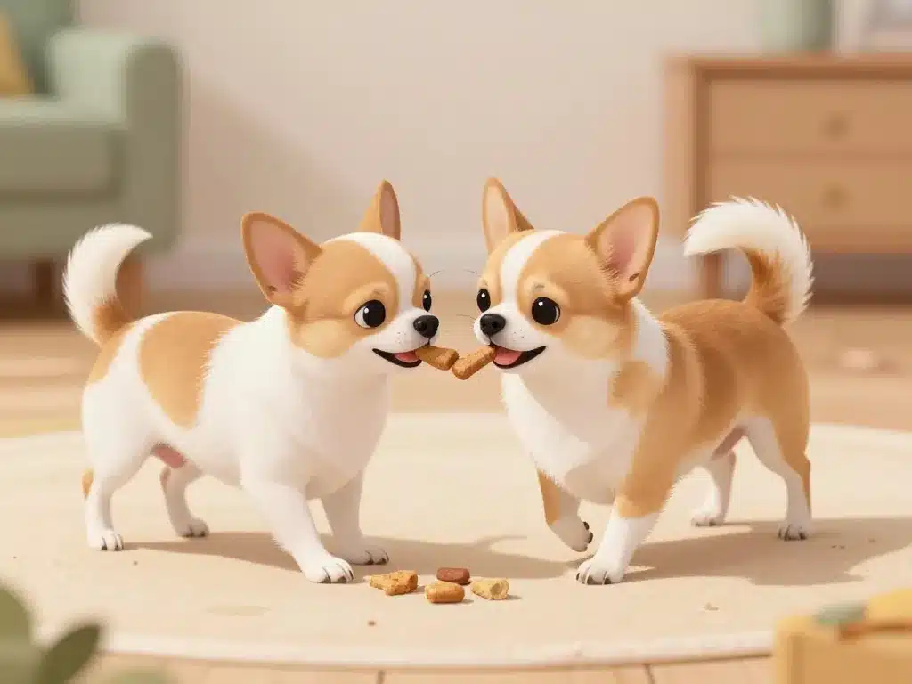 chihuahua gros joue exercice douceur maison