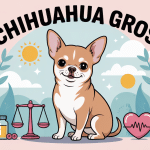 chihuahua gros assis illustration santé pastel