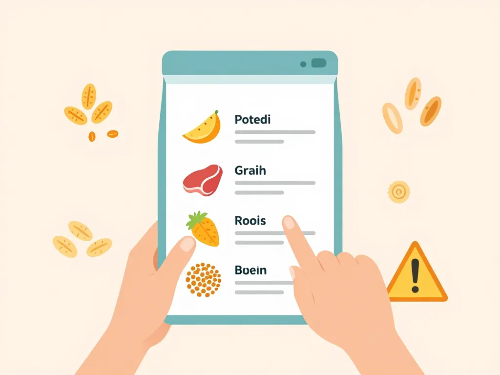 croquette chien à éviter, diagramme lecture étiquette croquettes