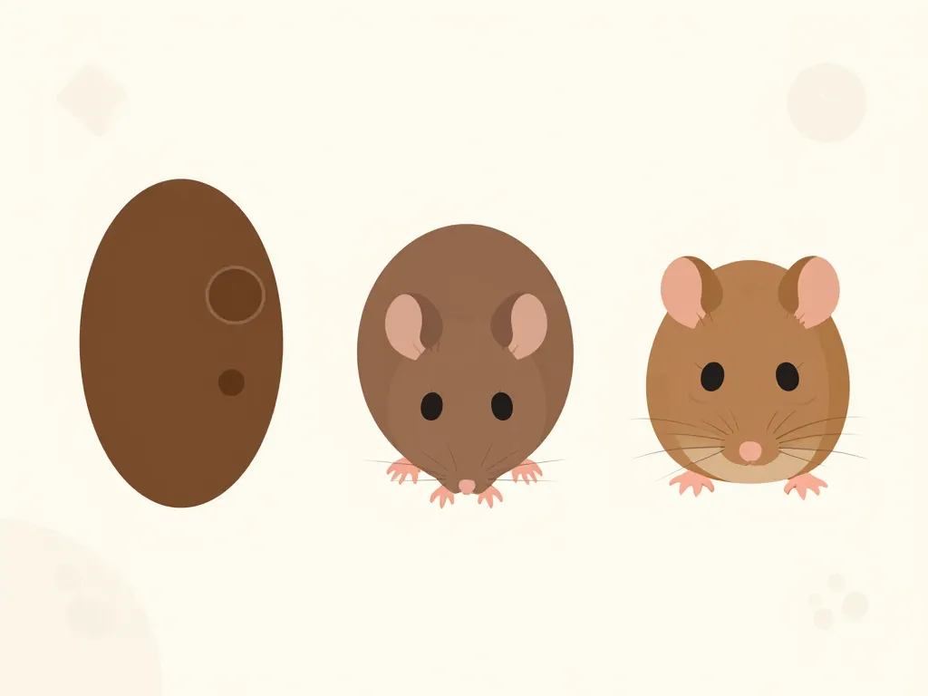 Schéma crottes de mulot versus souris et rat