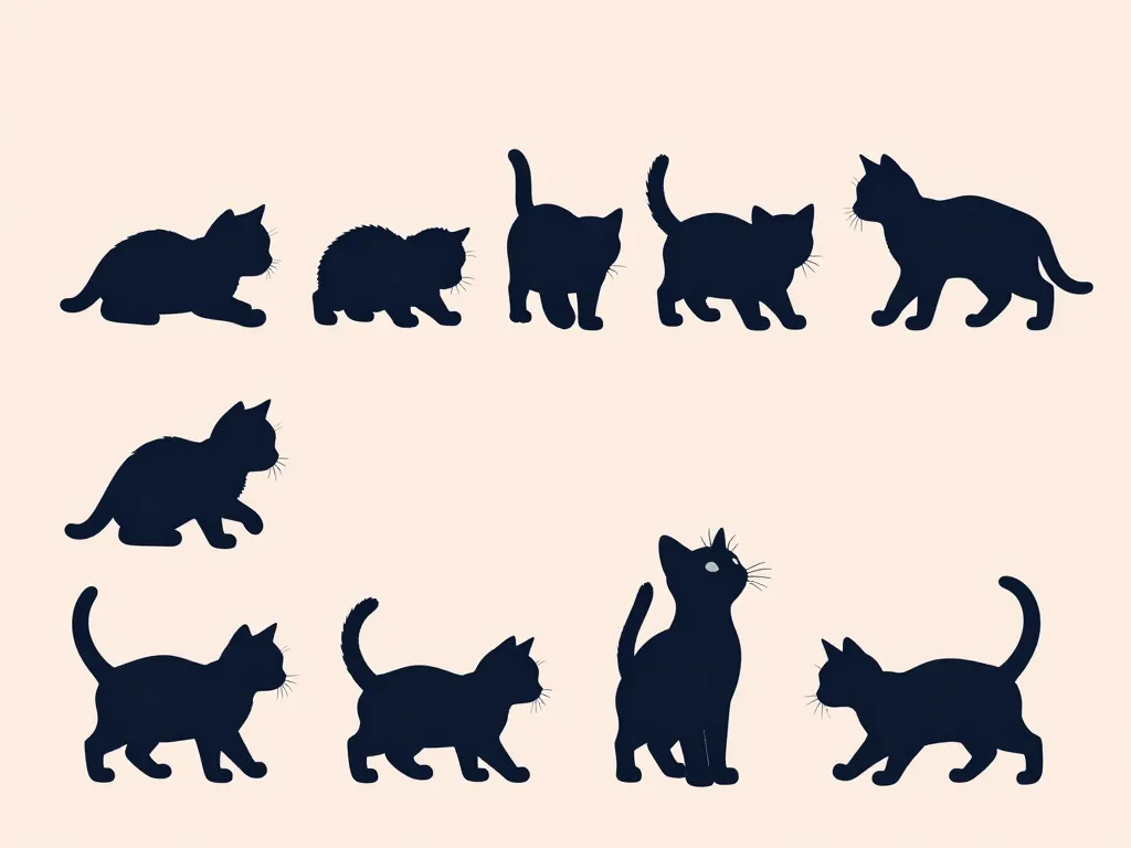 Schéma grandes phases développement chaton semaine par semaine