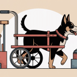 Fabriquer un chariot pour chien paralysé train arrière scene illustration