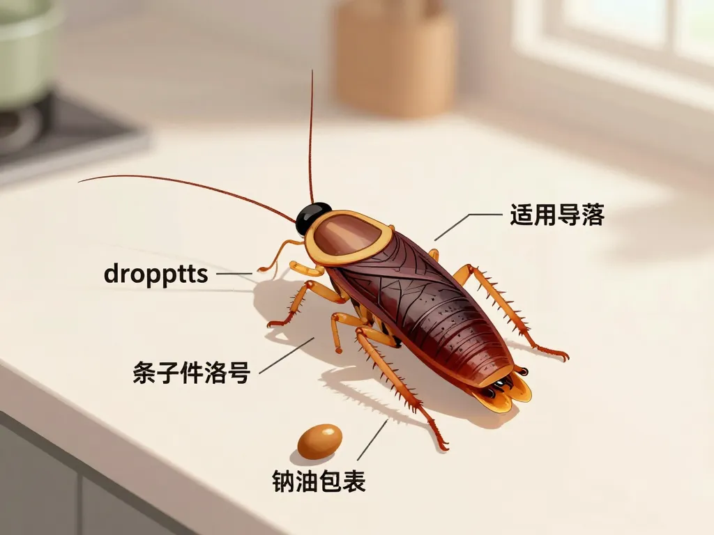 traits insecte ressemblant au cafard dans la maison