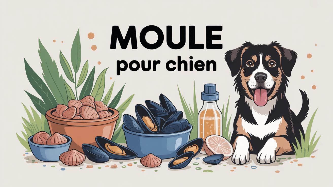 Illustration moule chien frais déshydraté complément