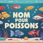 Scène aquarium colorée avec plusieurs poissons pour nom pour un poisson