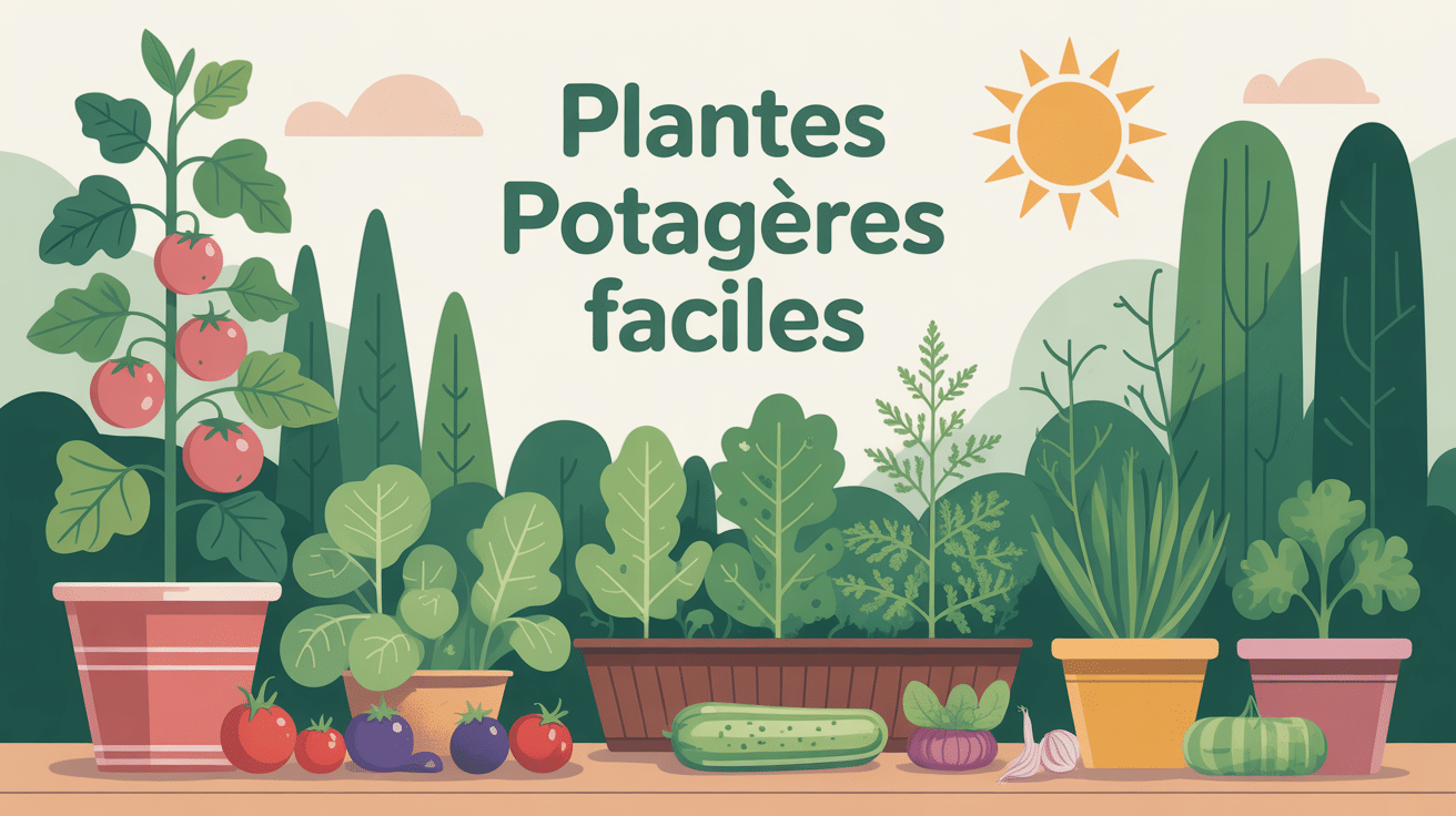 plante potagère top 7 en illustration colorée jardin balcon