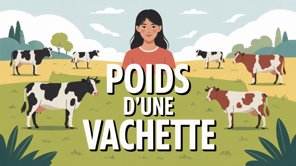 Illustration explicative sur le poids d'une vachette à différents âges