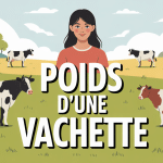 Illustration explicative sur le poids d'une vachette à différents âges