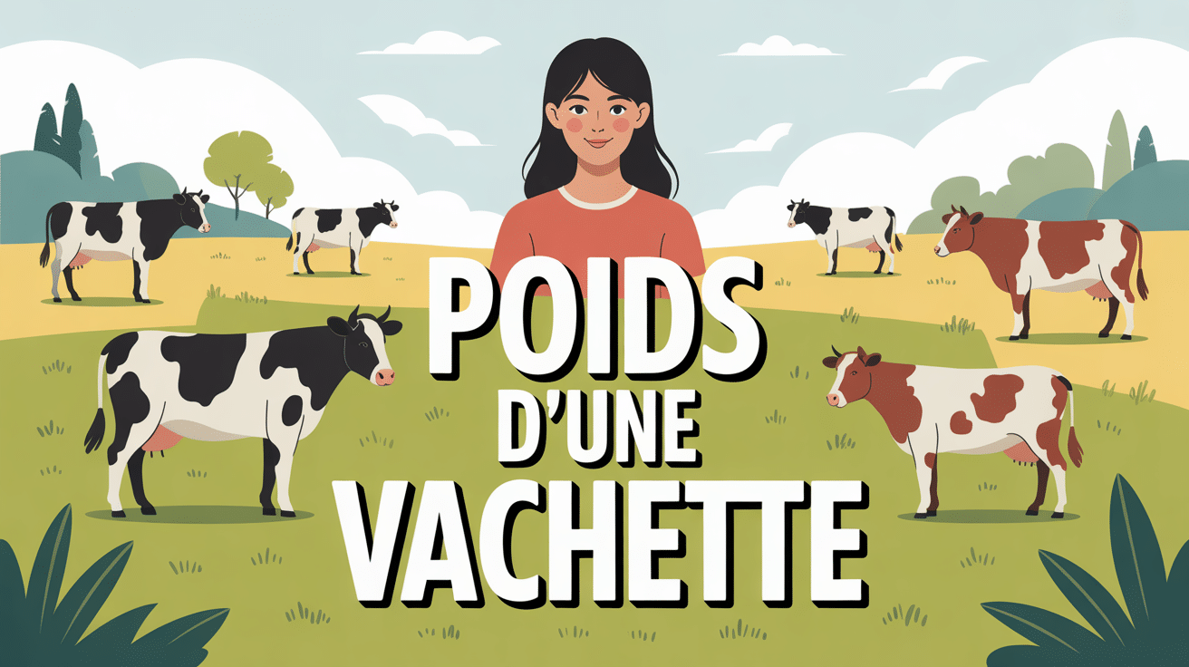 Illustration explicative sur le poids d'une vachette à différents âges