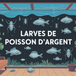 poisson d'argent larve dans maison illustration