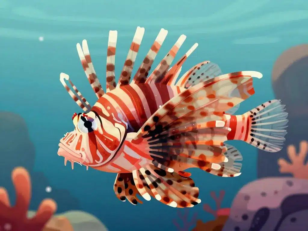 Poisson tete de lion nageoires épines venimeuses Méditerranée