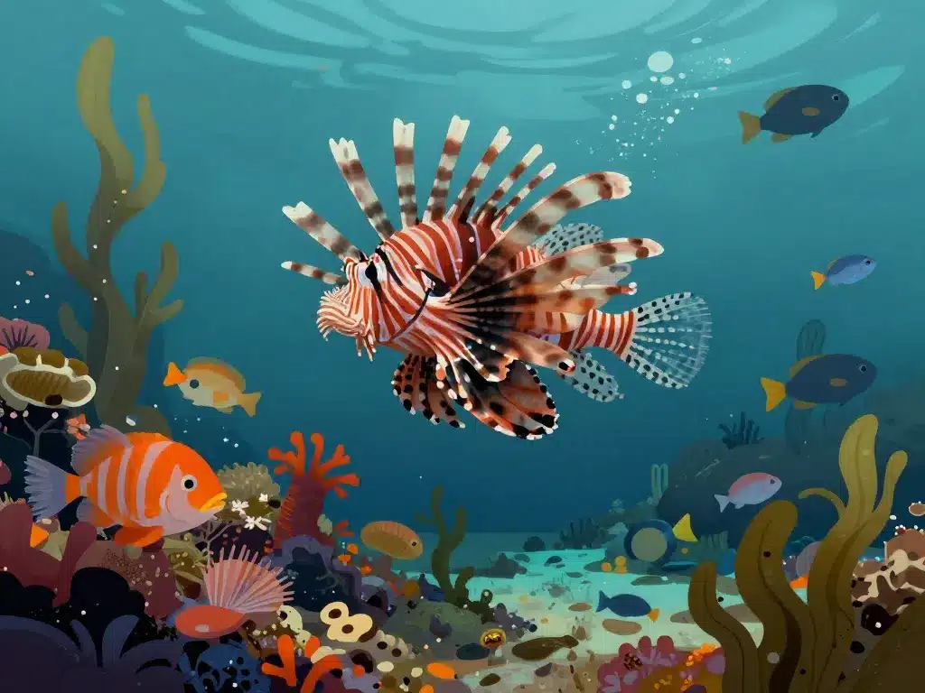 Poisson tete de lion invasion déséquilibre écosystème Méditerranée