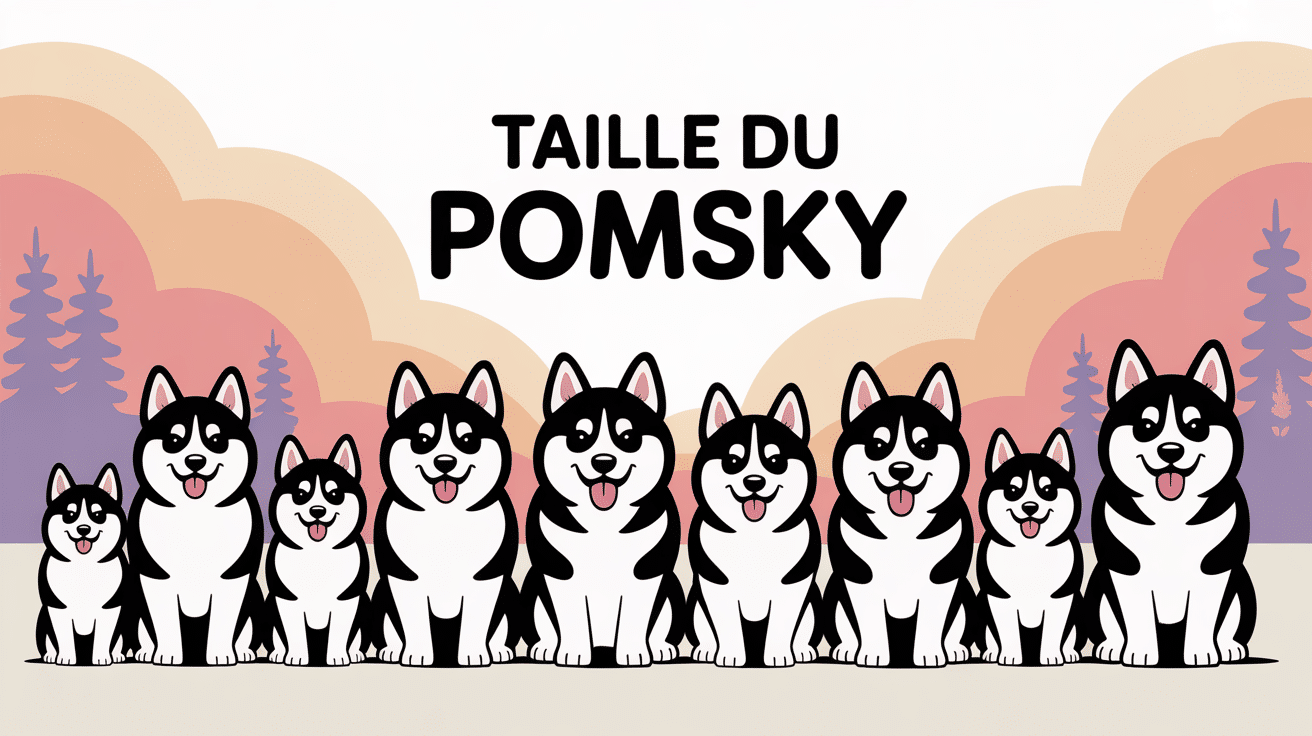 Illustration pomsky taille différentes