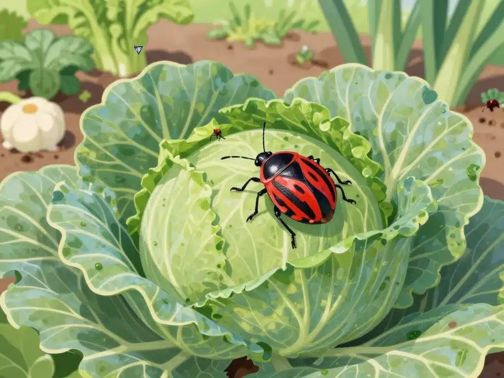 punaise arlequin nuisible ou pas sur chou avec autres insectes