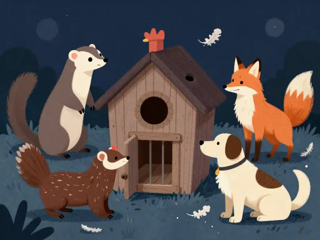 Quel animal tue les poules et les laisse sur place illustration prédateurs et signes