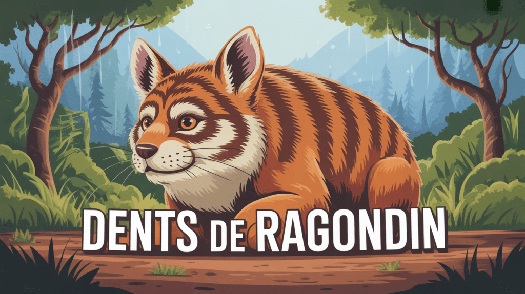 gros plan ragondin dent incisives orange illustration