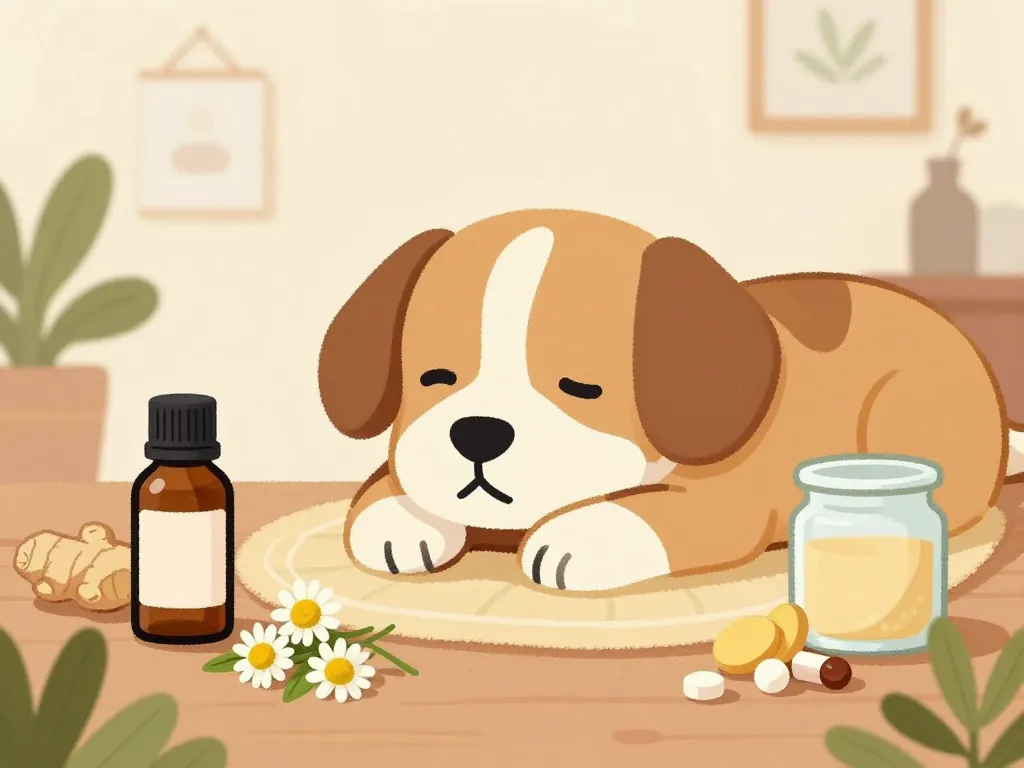 Remède de grand-mère pour chien malade en voiture scène de remèdes naturels