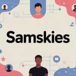 illustration identité numérique samskies pastel bleu digital